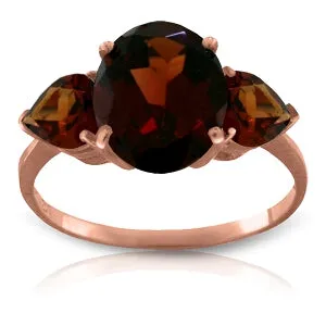 4.1 Carat 14K Solid Rose Gold Bounty Garnet Ring