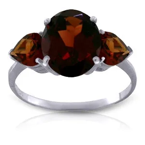 4.1 Carat 14K Solid White Gold Montmartre Garnet Ring