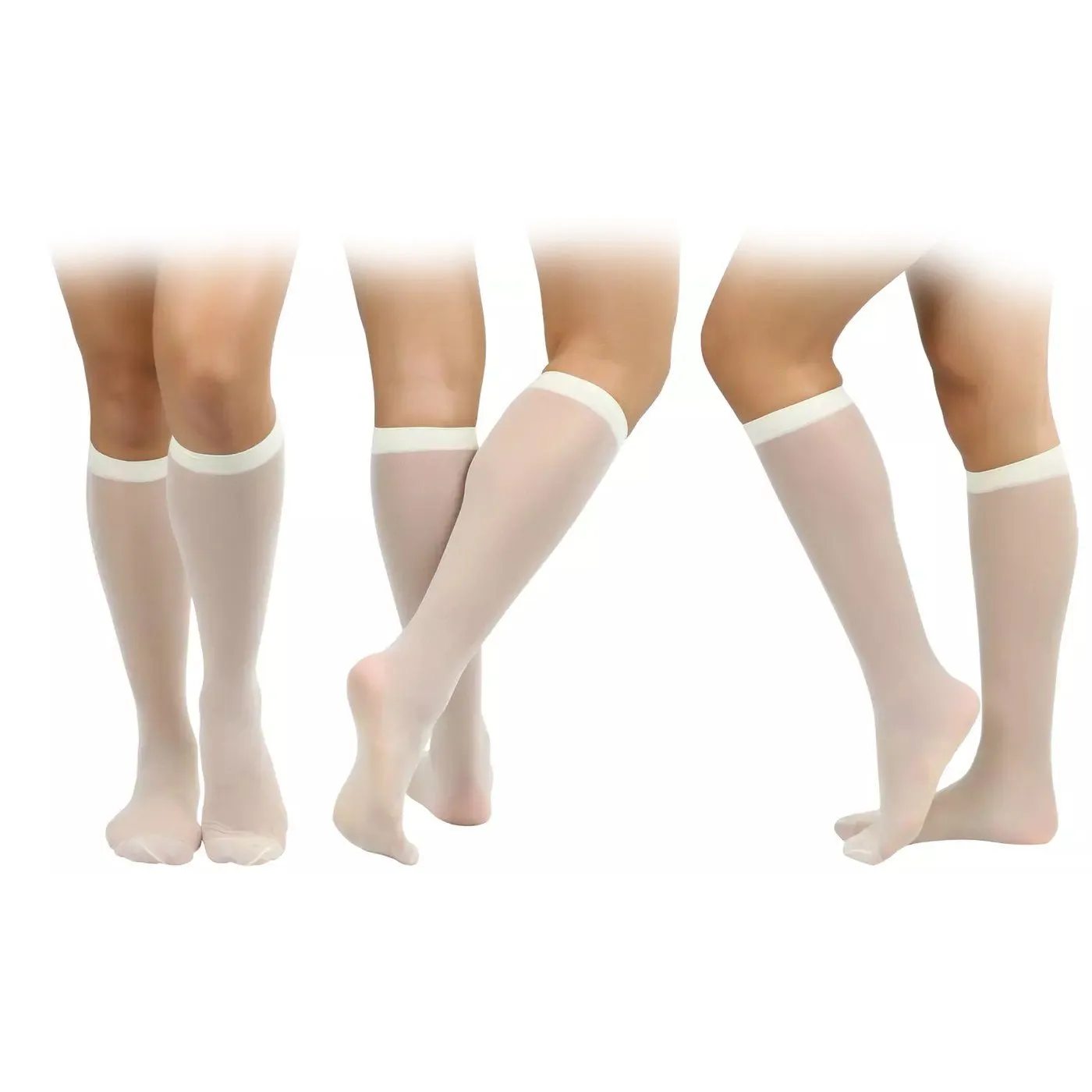 6-Pack: Women's Essential Knee High Nylon Socks