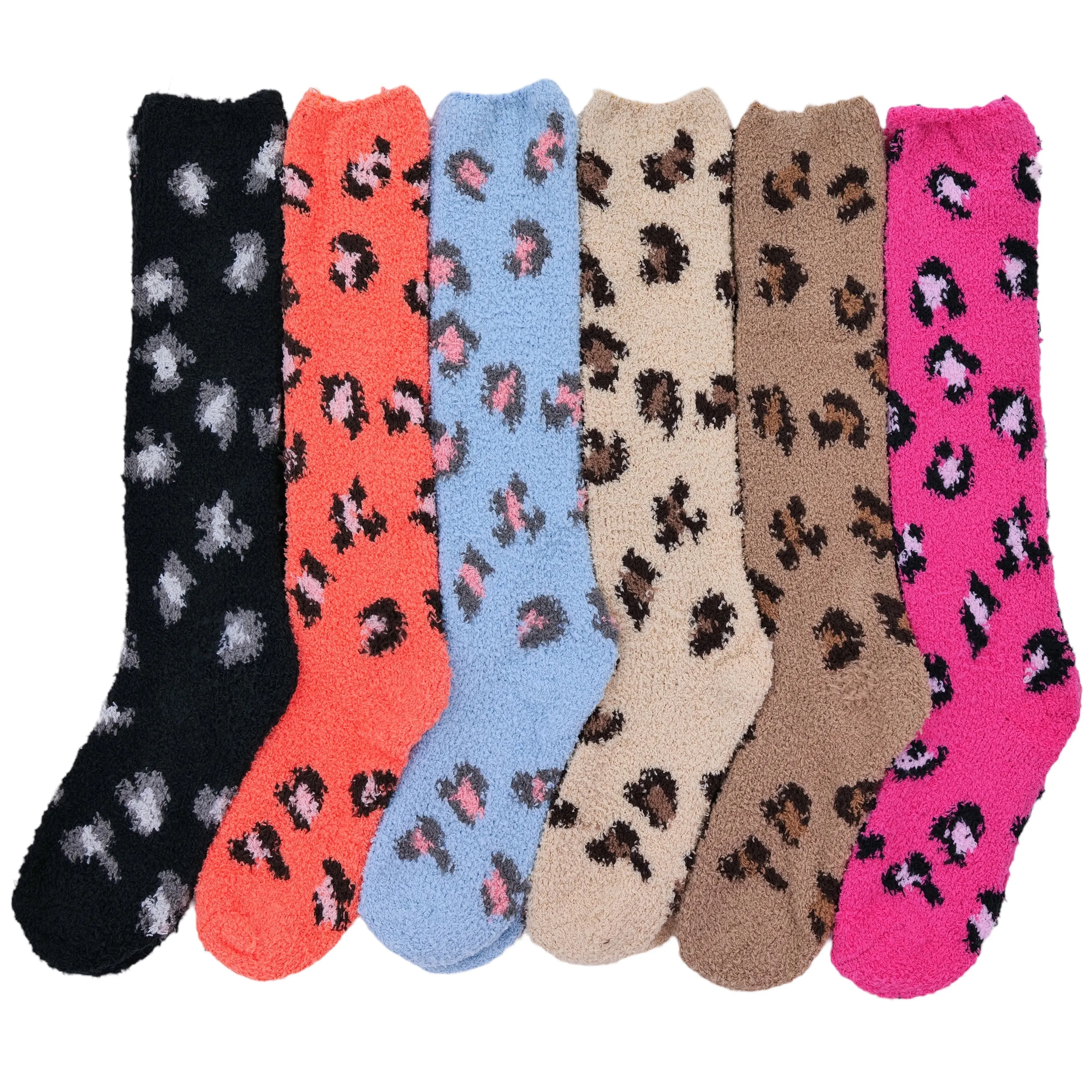 6-Pairs: Women's Plush Warm and Cozy High Socks