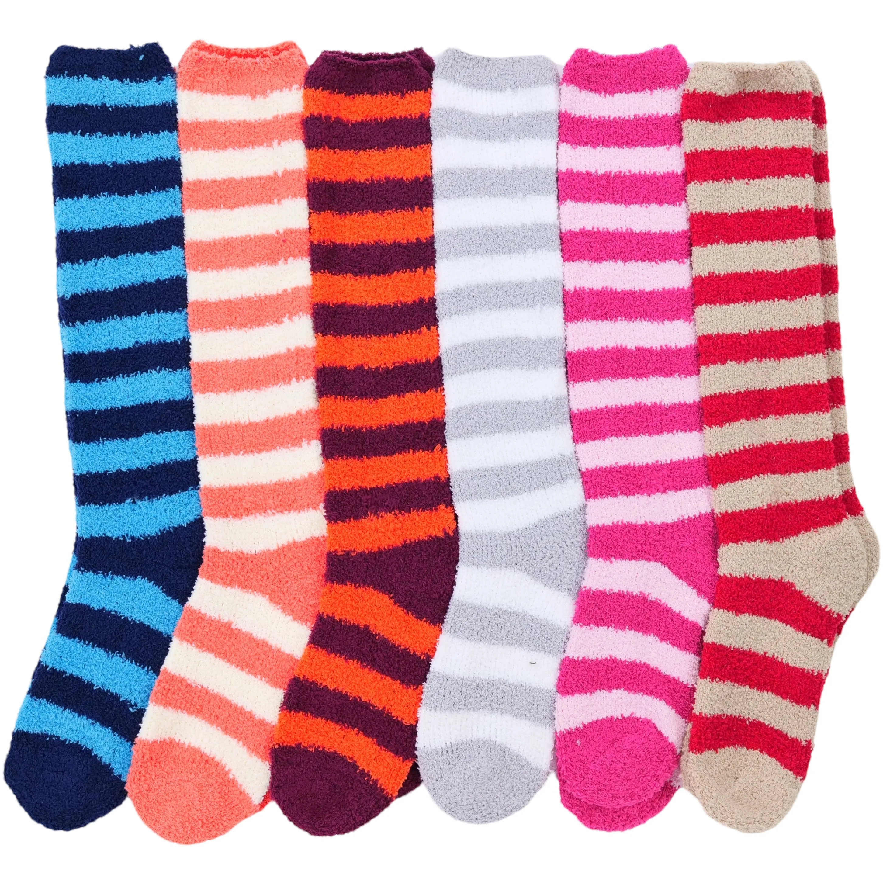 6-Pairs: Women's Plush Warm and Cozy High Socks