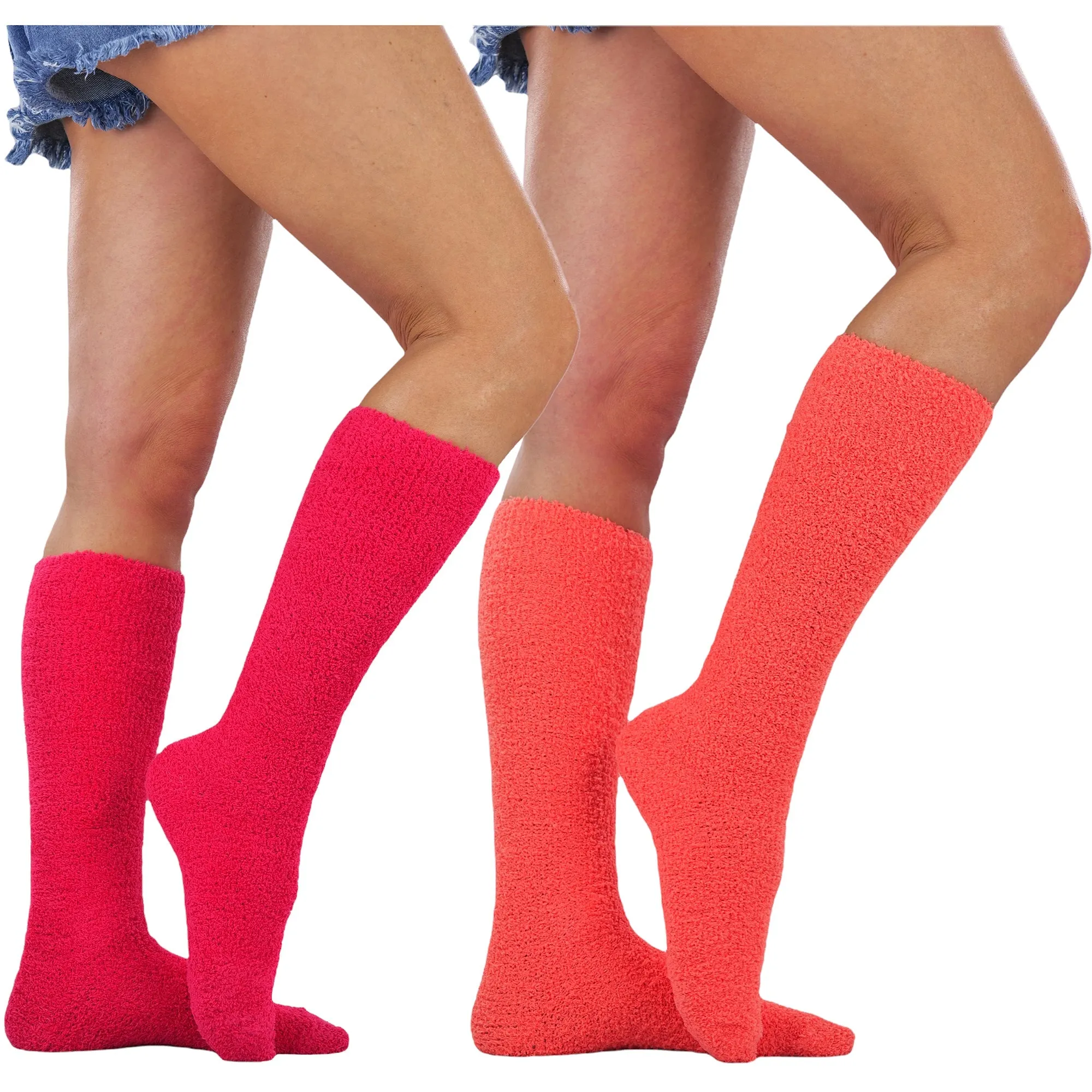 6-Pairs: Women's Plush Warm and Cozy High Socks