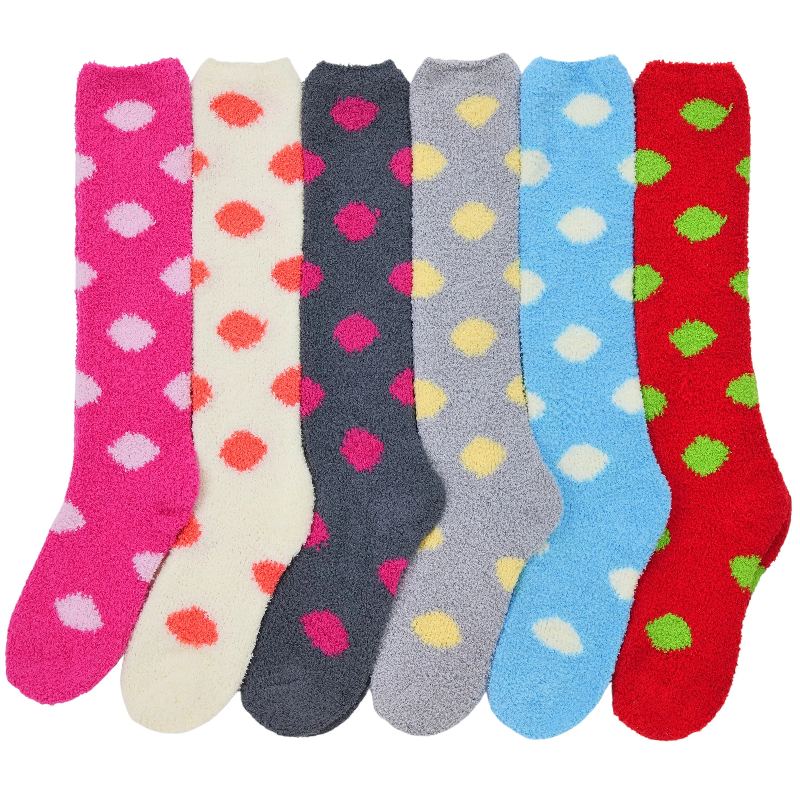 6-Pairs: Women's Plush Warm and Cozy High Socks