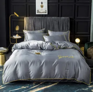 6pc Luxury Silk Comforter Bedding set