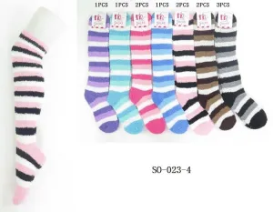 Accessories- Cozy Over Knee Striped Socks SO-023-4 (12pc pack)