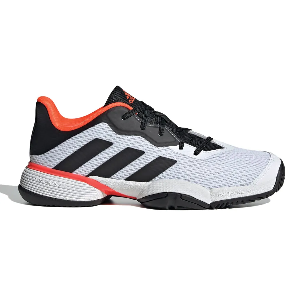 adidas Barricade Junior Tennis Shoes- White