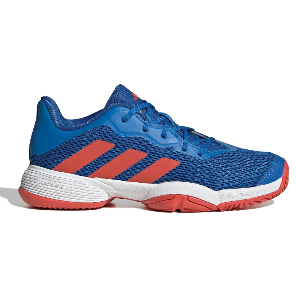 adidas Barricade Tennis Shoes (Junior) - Bright Royal/Bright Red/Cloud White