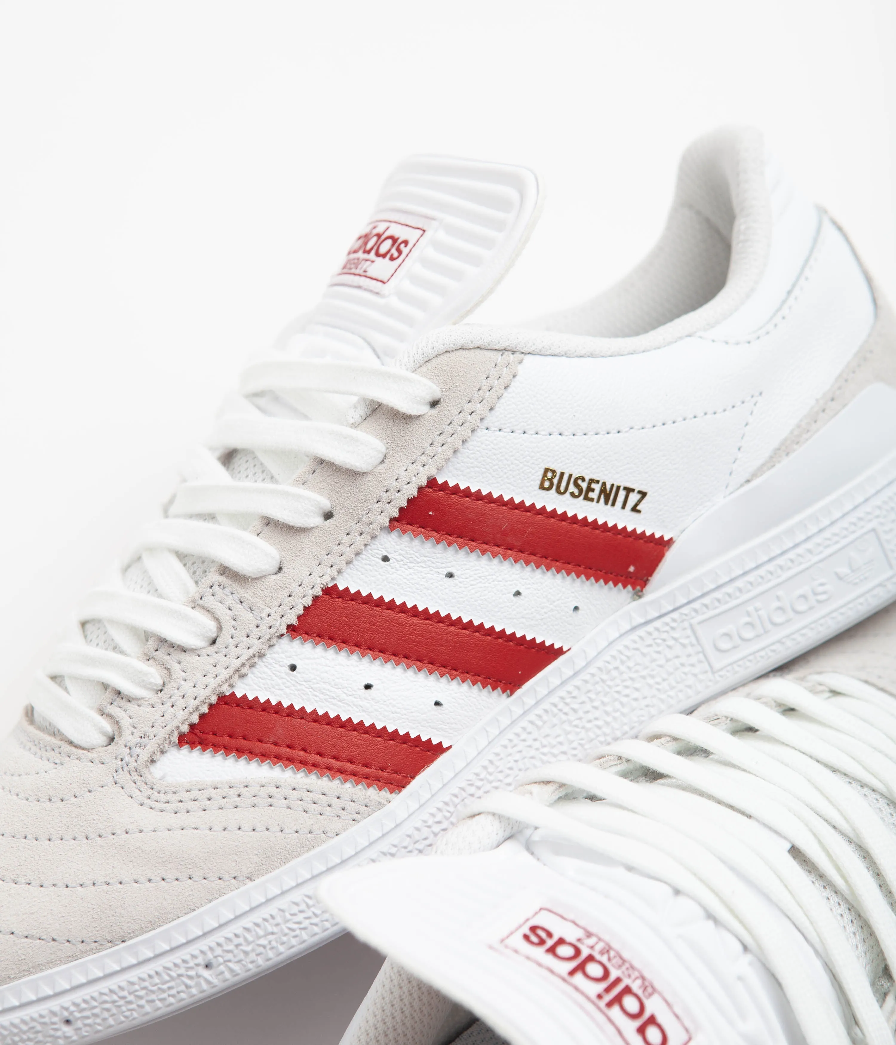 Adidas Busenitz Shoes - FTWR White / Better Scarlet / Gold Metallic