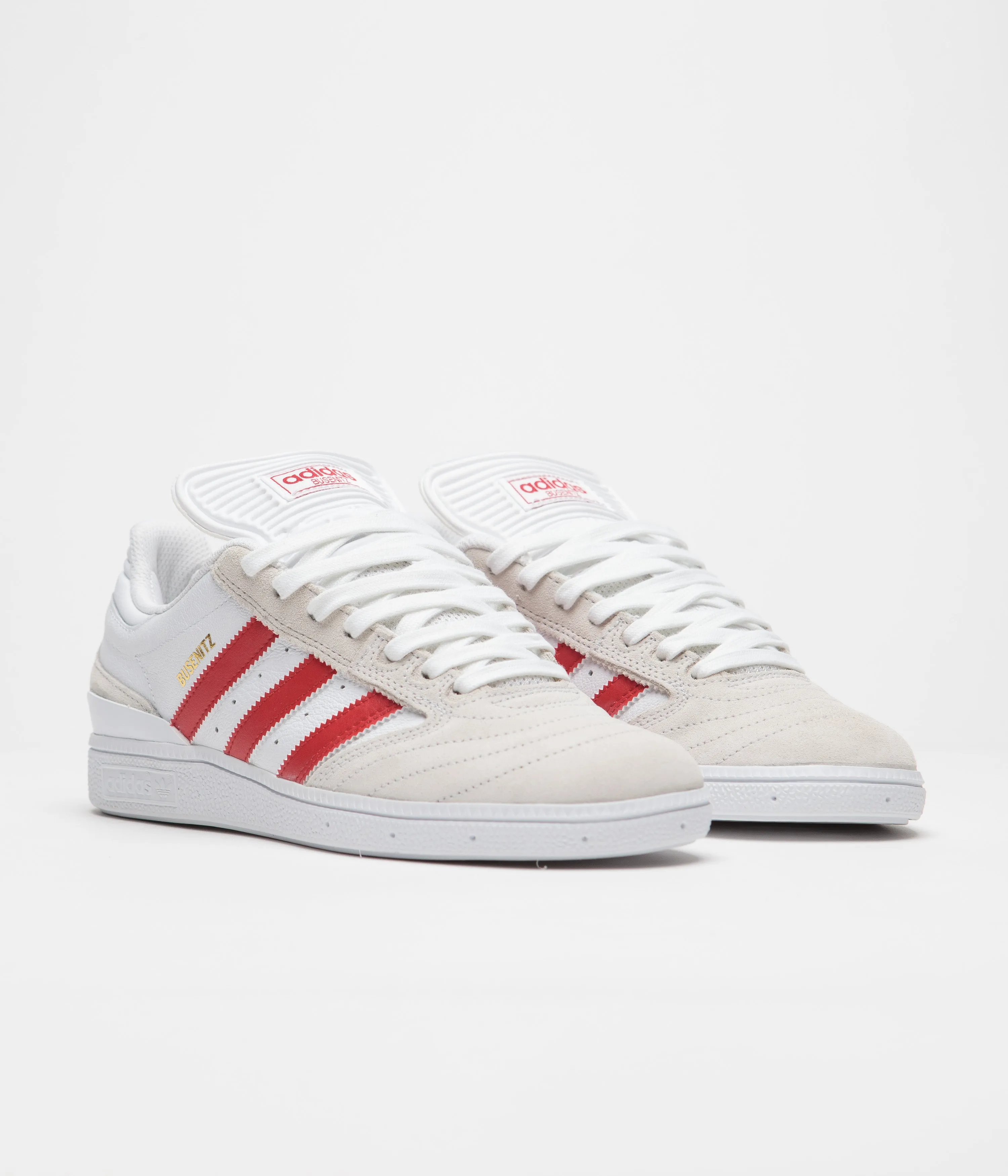 Adidas Busenitz Shoes - FTWR White / Better Scarlet / Gold Metallic