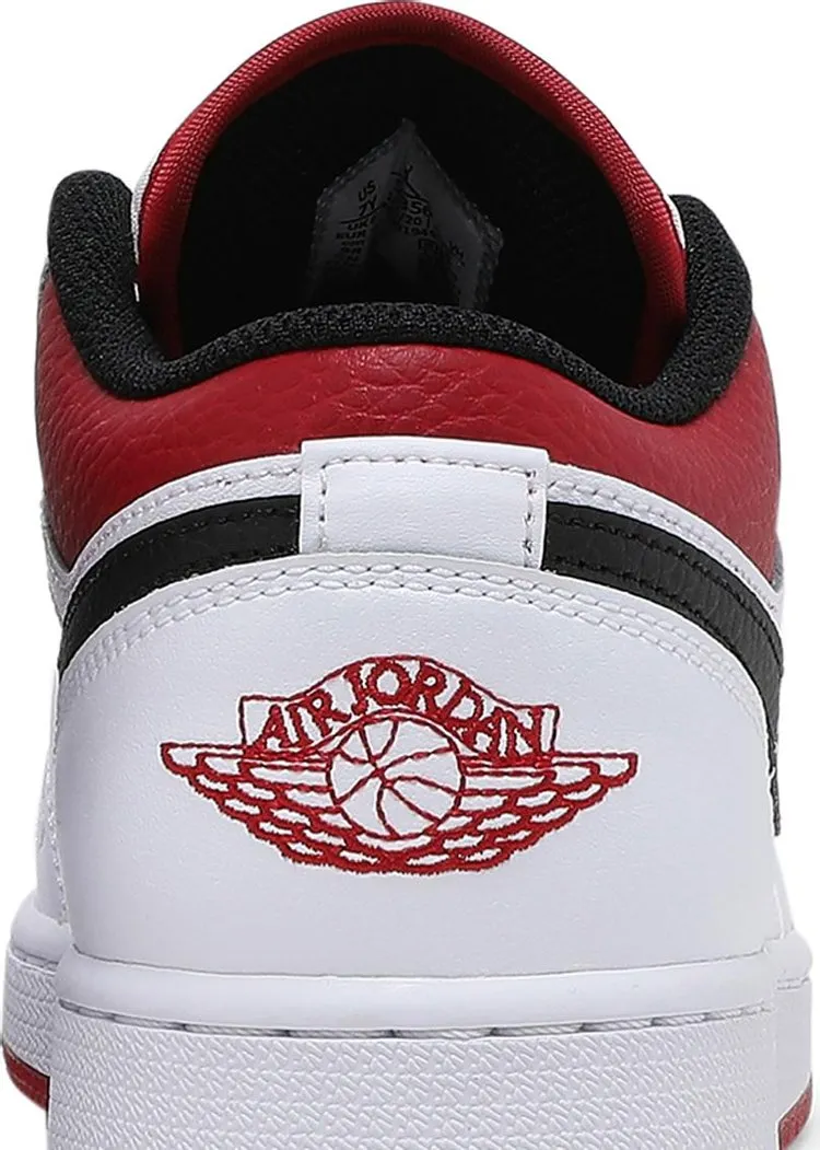 Air Jordan 1 Low GS White Gym sneakers, white-red