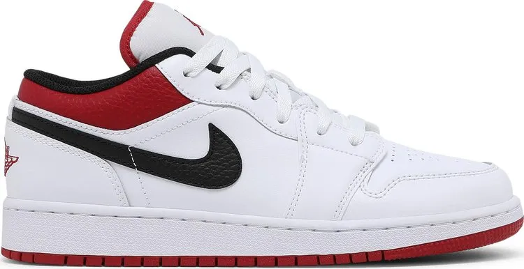 Air Jordan 1 Low GS White Gym sneakers, white-red