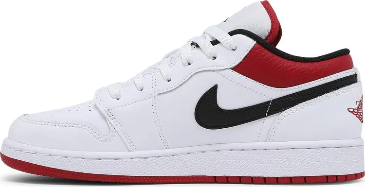 Air Jordan 1 Low GS White Gym sneakers, white-red