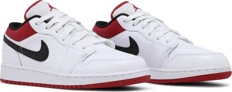 Air Jordan 1 Low GS White Gym sneakers, white-red