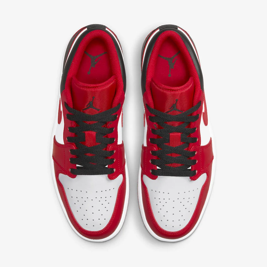 Air Jordan 1 Low "Reverse Black Toe" (White/Gym Red/Black)(553558-163)