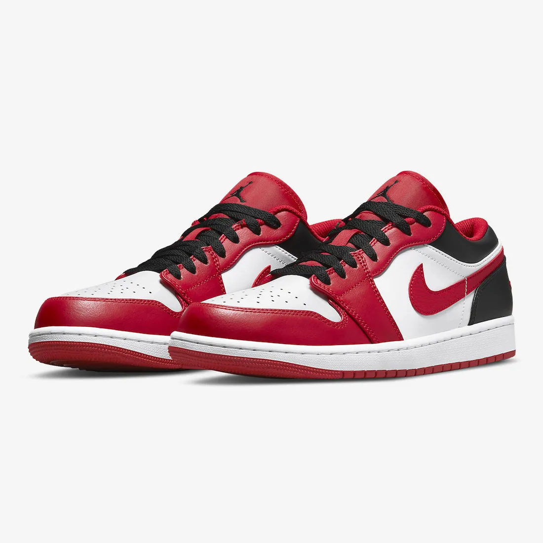 Air Jordan 1 Low "Reverse Black Toe" (White/Gym Red/Black)(553558-163)