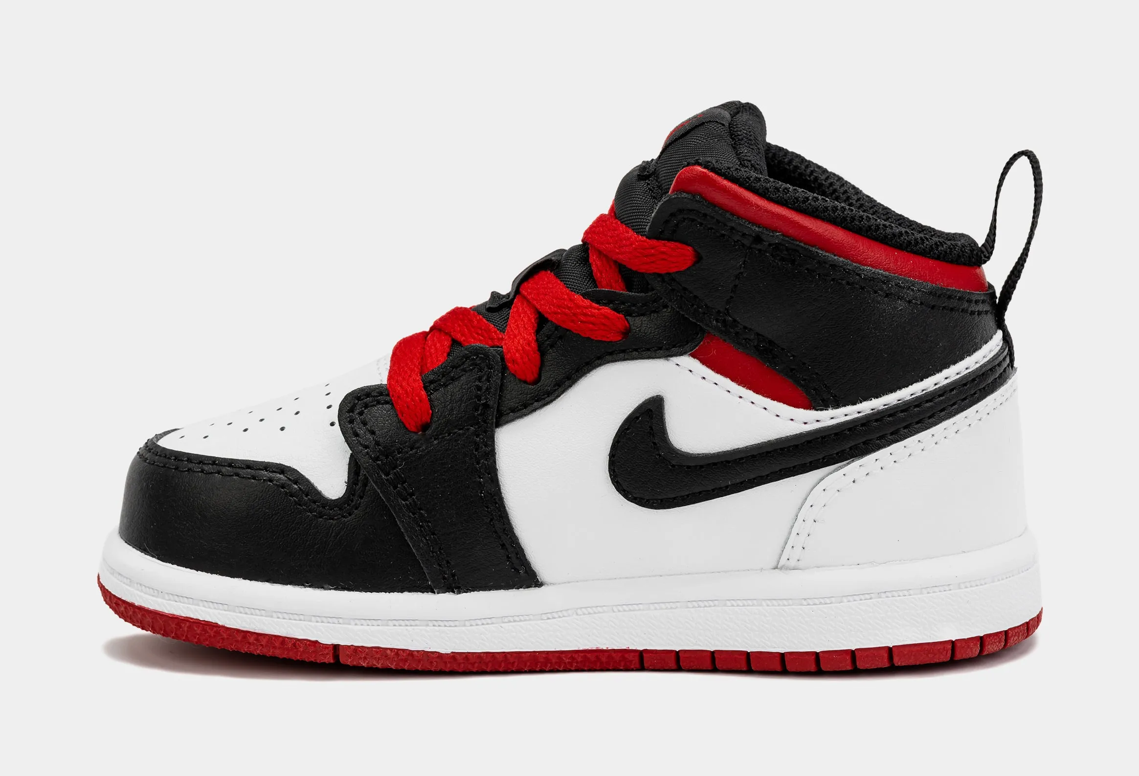 Air Jordan 1 Retro Mid Gym Red Infant Toddler Lifestyle Shoes (White/Red)