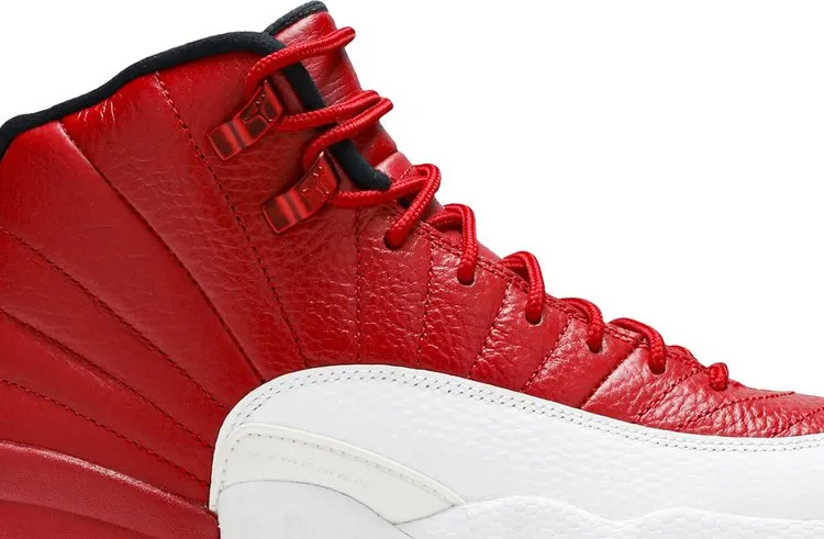 Air Jordan 12 Retro GS Gym Sneakers, White-Red