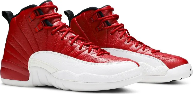 Air Jordan 12 Retro GS Gym Sneakers, White-Red