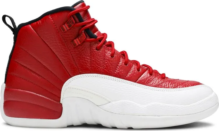 Air Jordan 12 Retro GS Gym Sneakers, White-Red