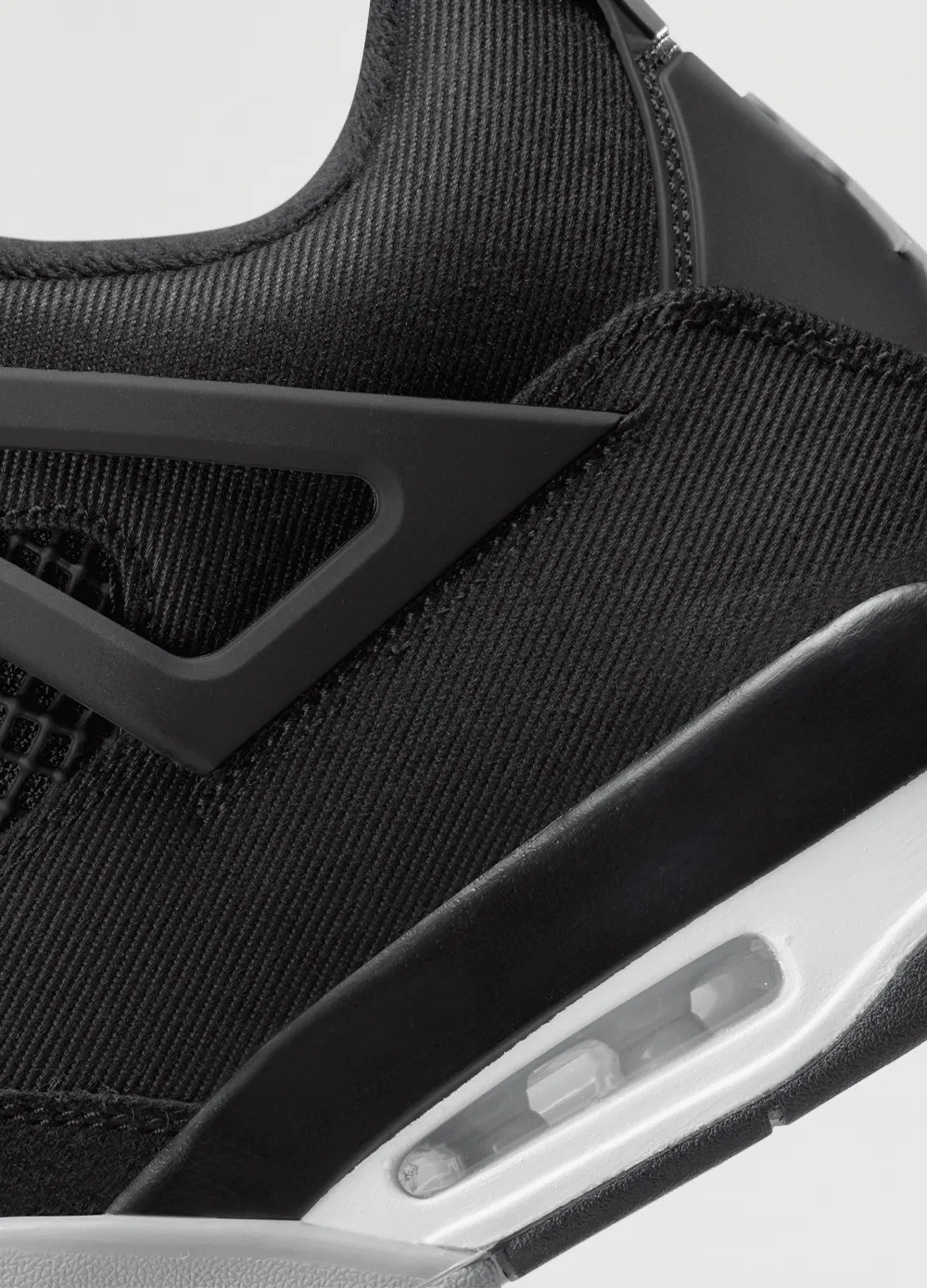 Air Jordan 4 'Black and Light Steel' Sneakers