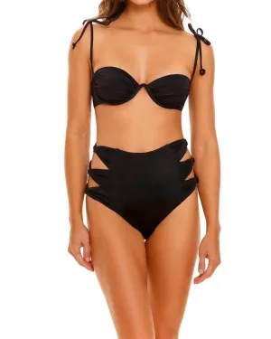 Aliz Cut Out Bikini Bottom In Black | Black