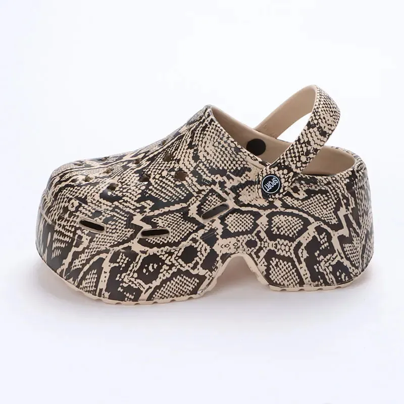 AMOZAE- - Summer Leopard Chunky Platform Clogs for Women