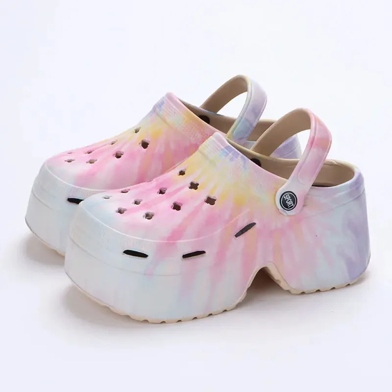 AMOZAE- - Summer Leopard Chunky Platform Clogs for Women