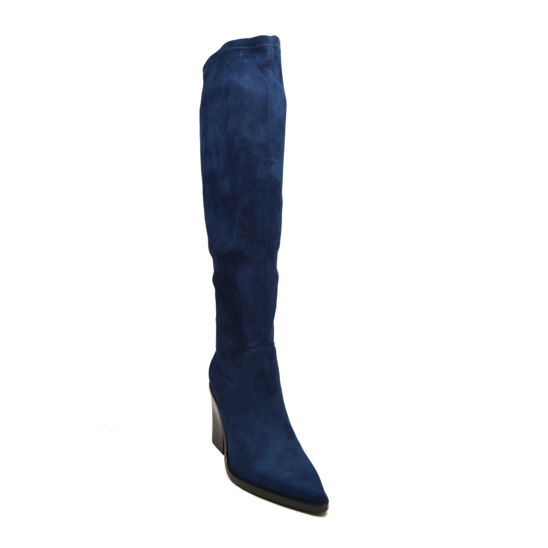 Amsterdam Faux Suede Over The Knee High Heel Boots - Stylish and Versatile