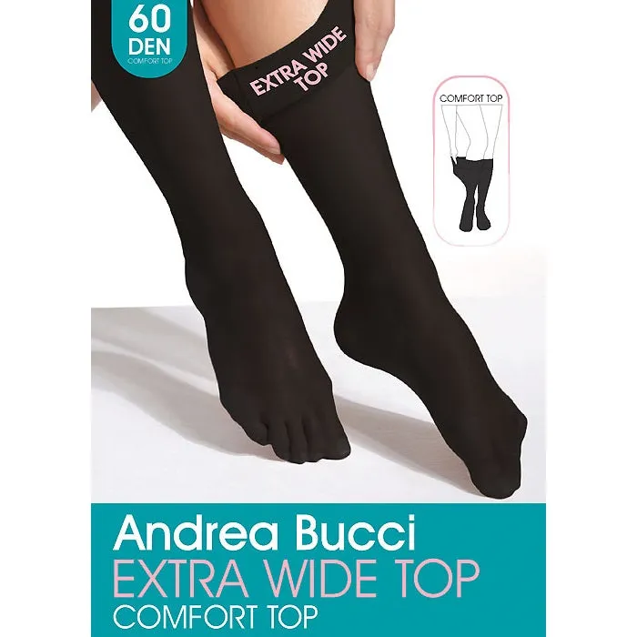 Andrea Bucci Extra Wide Comfort Top Opaque Knee Highs