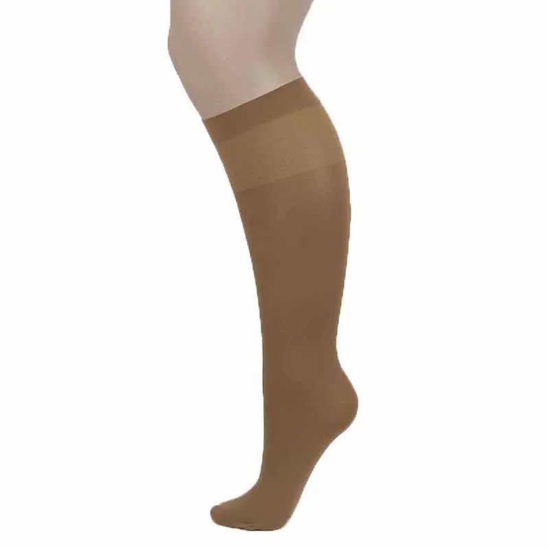 Andrea Bucci Extra Wide Comfort Top Opaque Knee Highs