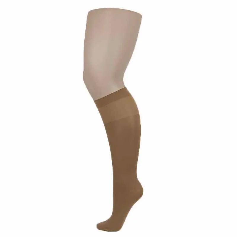 Andrea Bucci Extra Wide Comfort Top Opaque Knee Highs