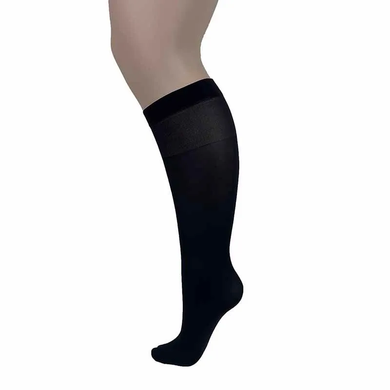 Andrea Bucci Extra Wide Comfort Top Opaque Knee Highs