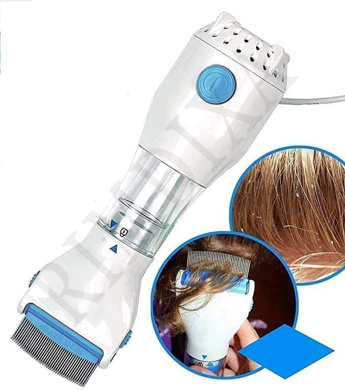 Anti Lice And Nit Eggs Removing V-Comb Electric Machine Painless And Chemical Free Multipurose V-Comb with Extra Filters Premium Quality Product