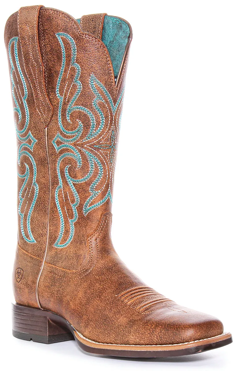 Ariat Primera Stretch In Brown Blue For Women