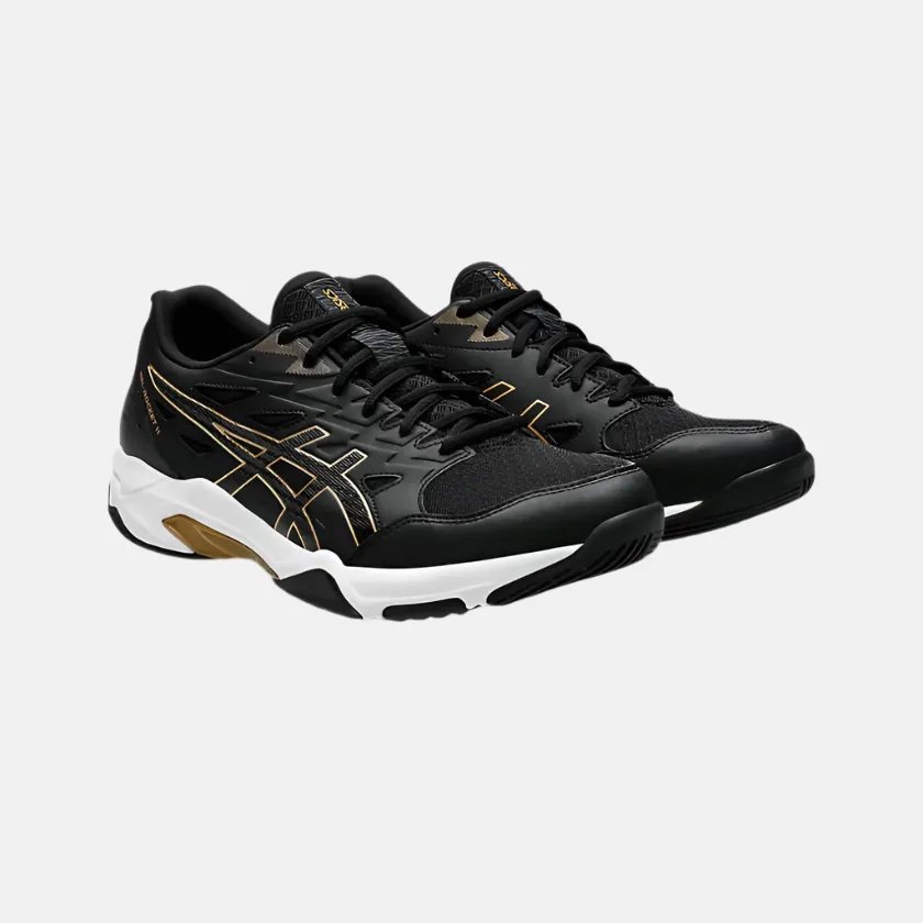 Asics GEL-ROCKET 11 Men's Badminton Shoes -Black/Pure Gold