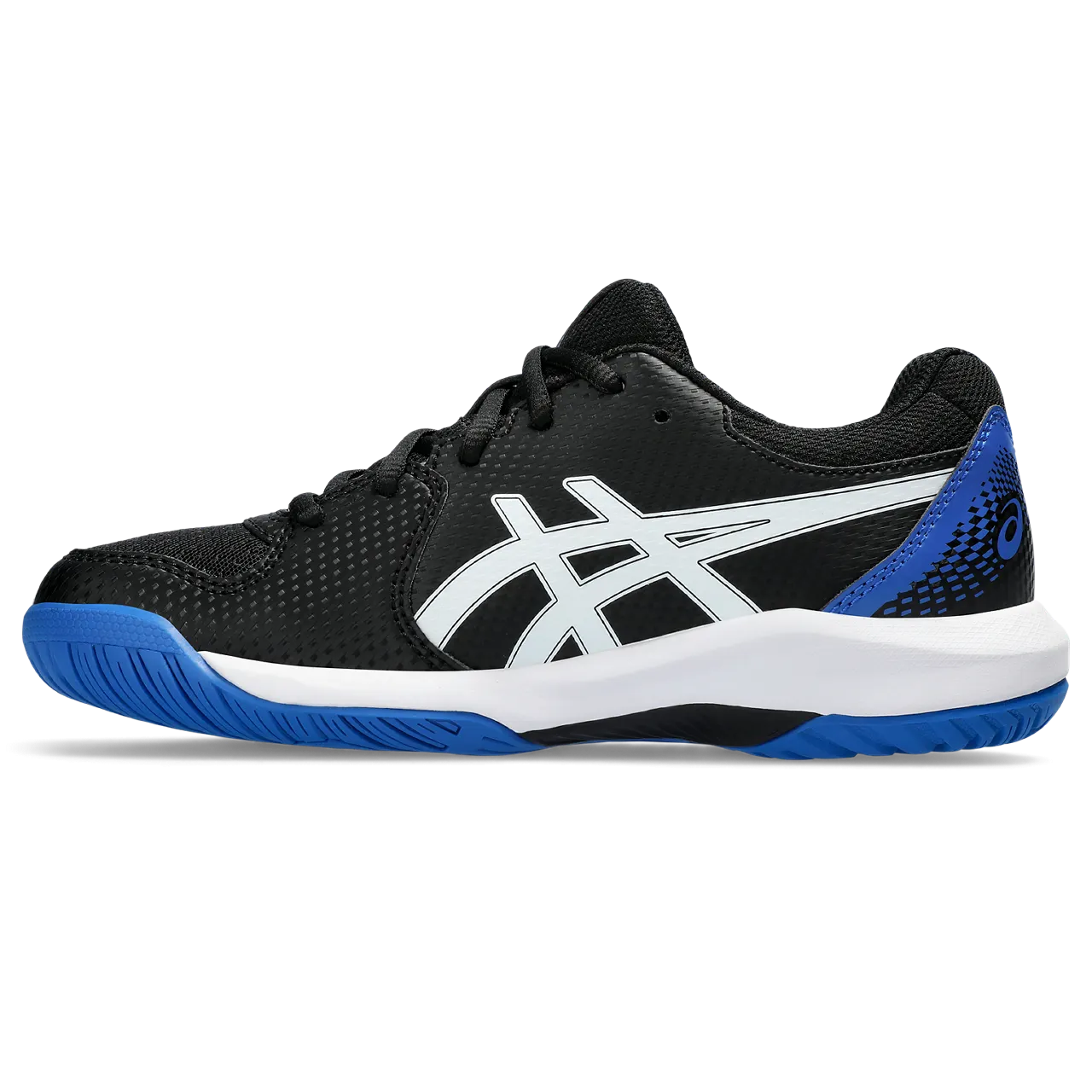 Asics Junior Gel Dedicate 8 Tennis Shoes Black Tuna Blue