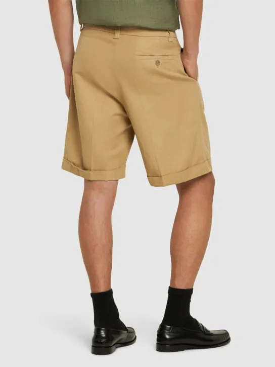 ASPESI   Cotton gabardine knee length shorts 