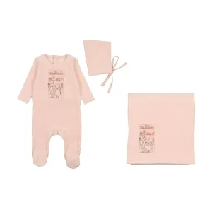 Bee & Dee Ballet Slippers Velour Window Layette Set