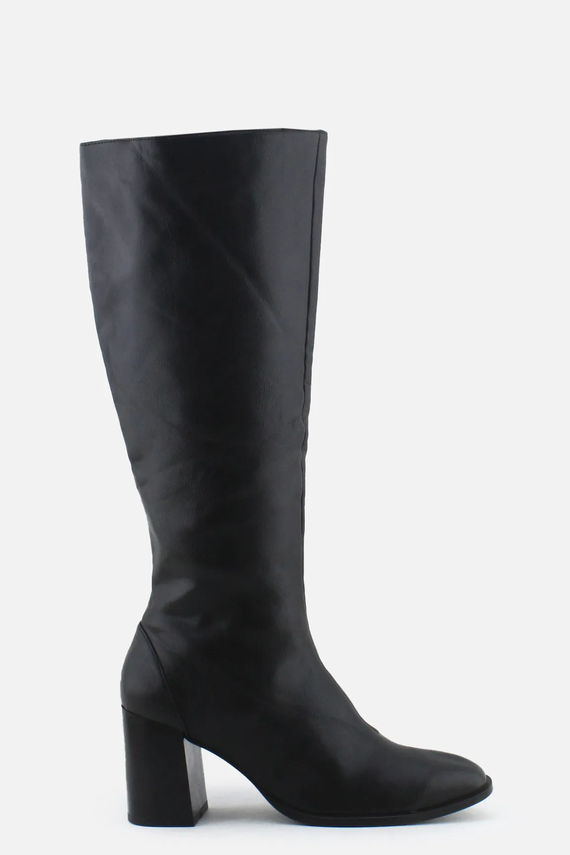 Bershka Zipper Block Knee High Boots | 100% Authentic Leather