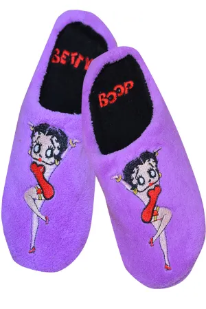 Betty Boop Purple Scuff Slippers