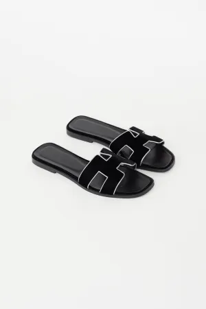 Black Velvet Oran Sandal