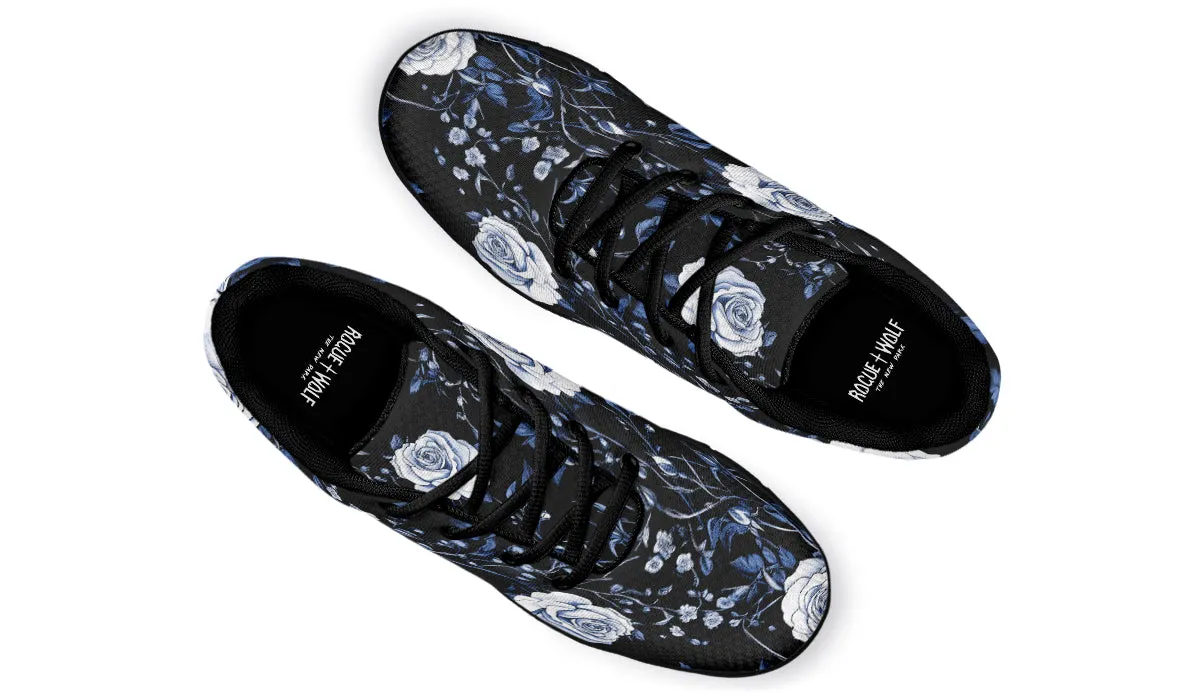 Blue Rose Romance Athletic Sneakers - Light Breathable and Comfortable Sports Shoes with Anti-Slip Soles