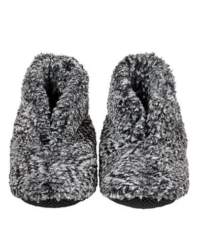 Bootie Slipper - Cozy Cable in Ash Faux Fur (One Large Left!)