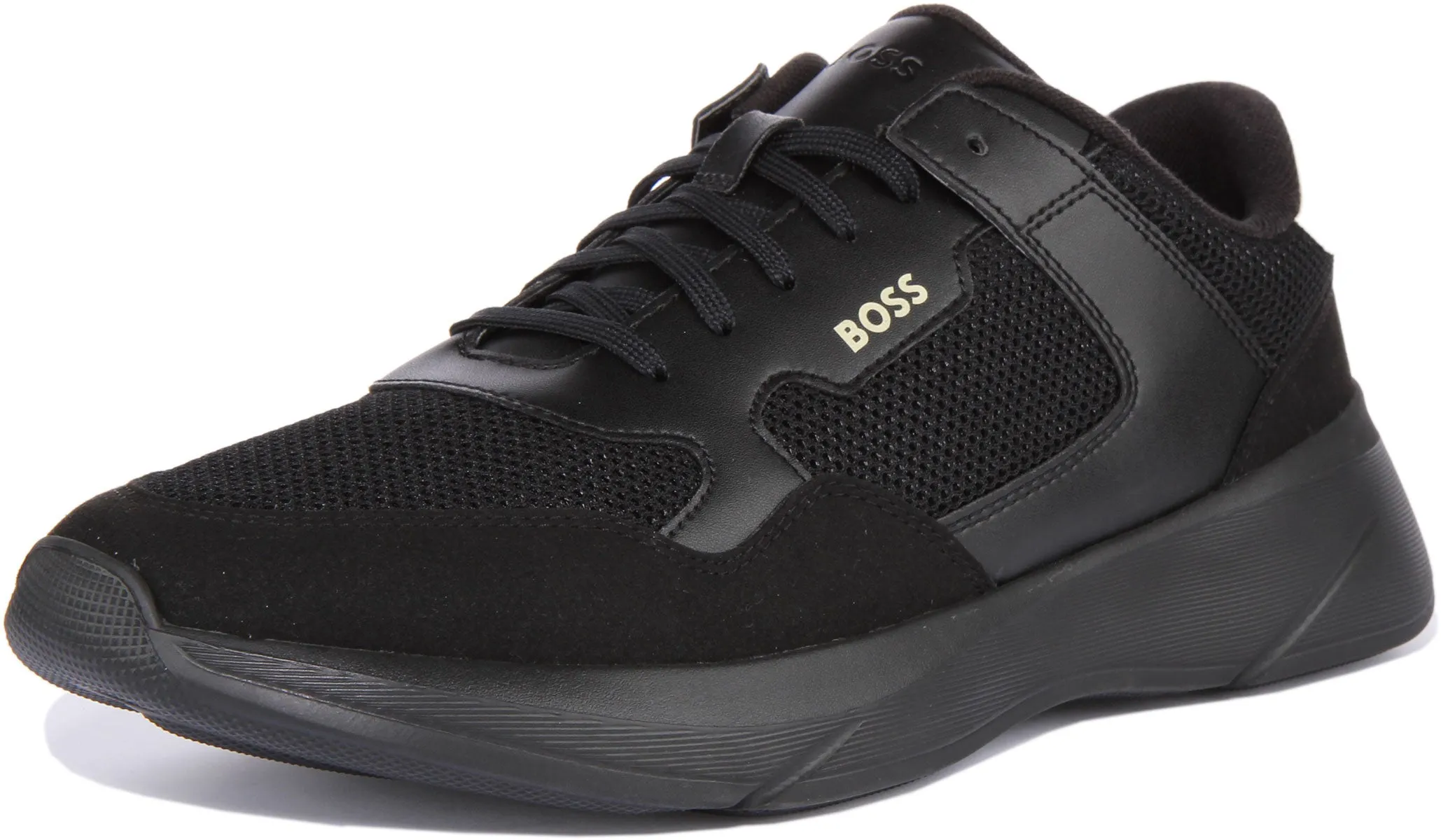 Boss Dean Runner Memx In Black Gold For Men