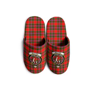 Butter Tartan Home Slippers with Family Crest