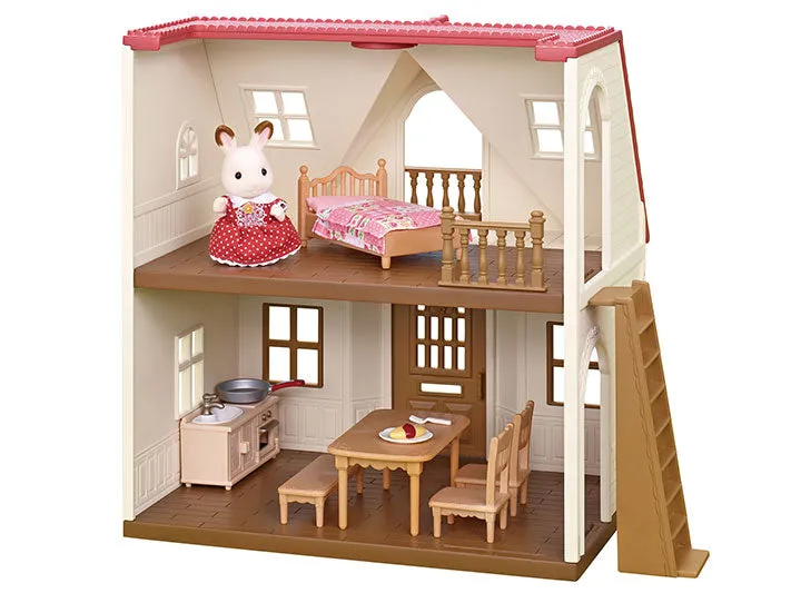 Calico Critters - Red Roof Cozy Cottage Starter Home With Mailbox and  Pie