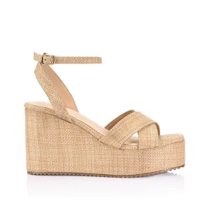 Callie Rope Wedges - Natural Raffia