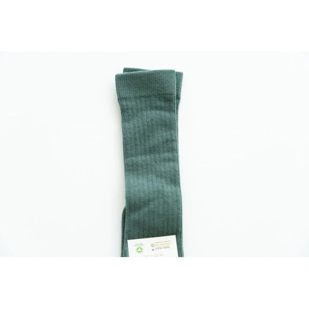 Children's Organic Cotton Knee High Socks - Fern