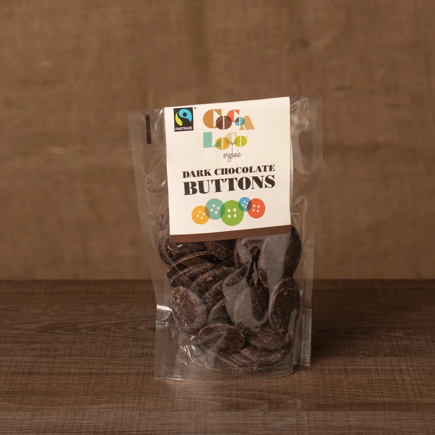 Cocoa Loco Organic Dark Chocolate Buttons 100g