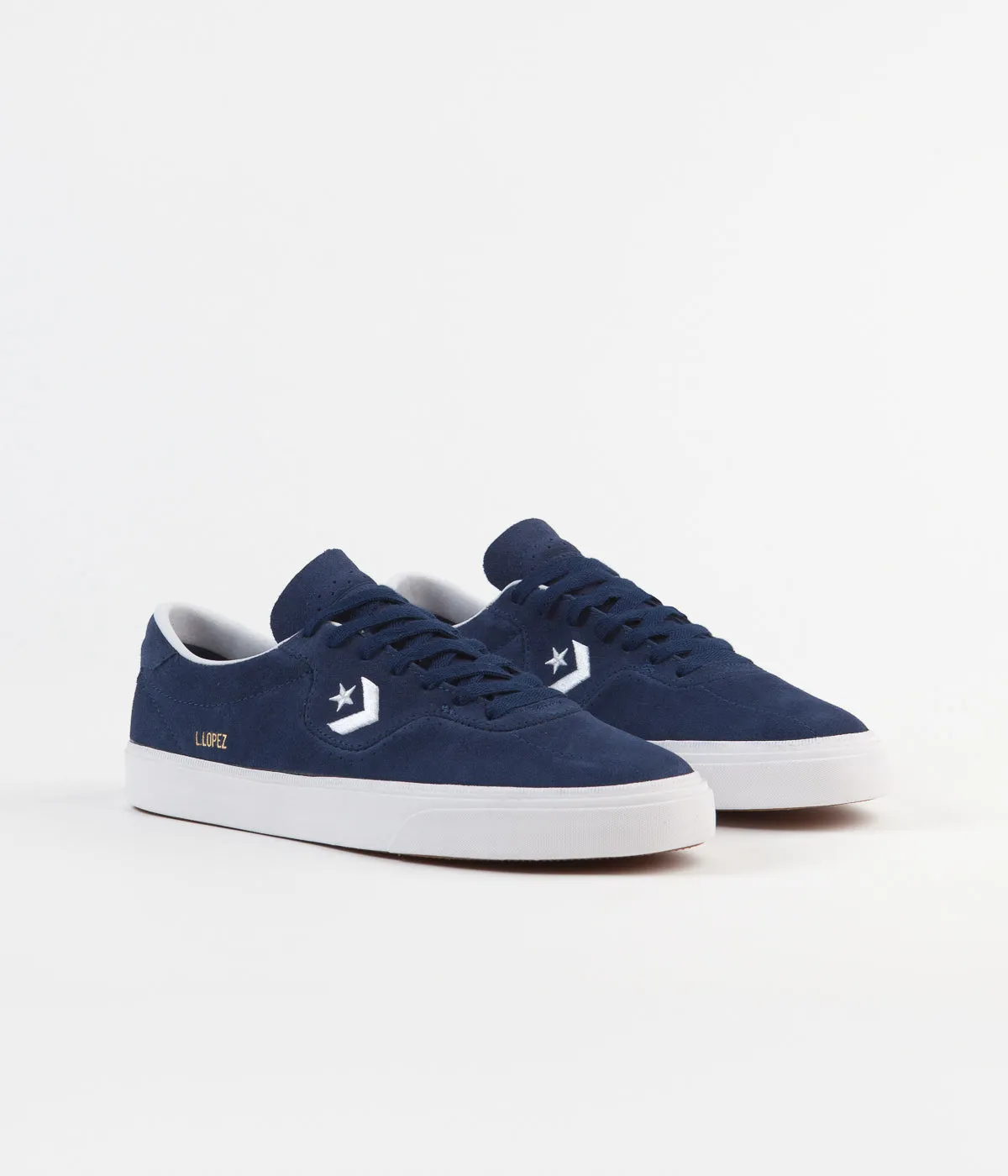 Converse Louie Lopez Pro Ox Classic Suede Shoes - Navy / White / Gum